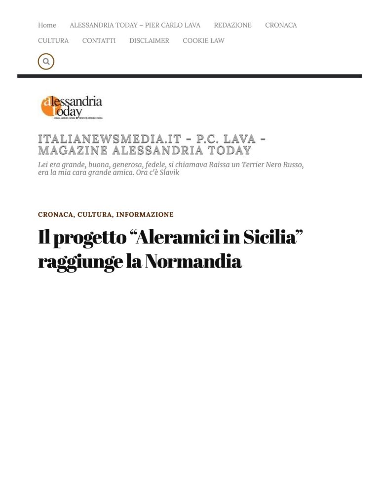 Alessandria Il Progetto “Aleramici In Sicilia” Raggiunge La Normandia