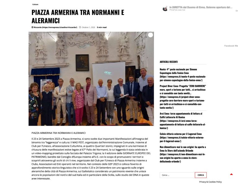 Enna Press PIAZZA ARMERINA TRA NORMANNI E ALERAMICI