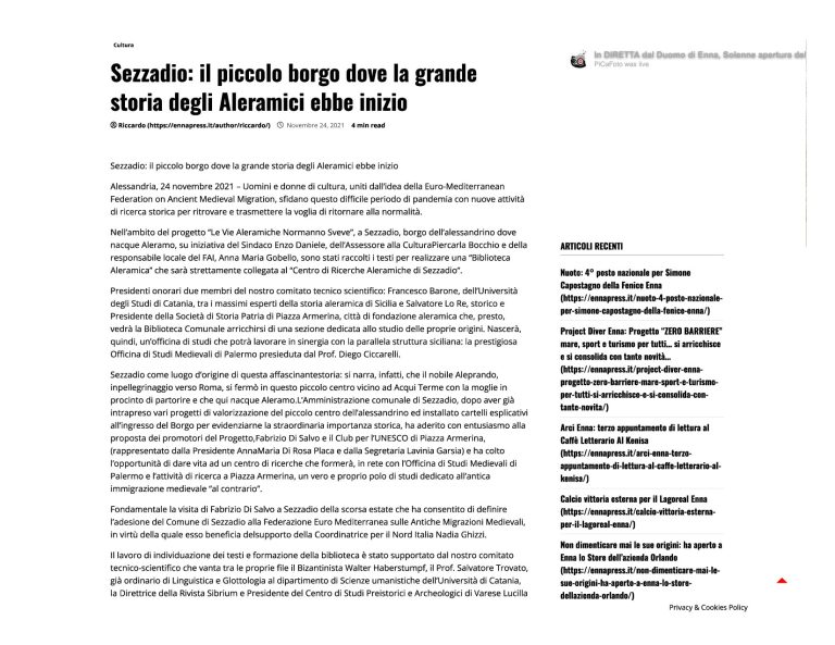 Enna Press Sezzadio Il Piccolo Borgo Dove La Grande Storia Degli Aleramici Ebbe Inizio