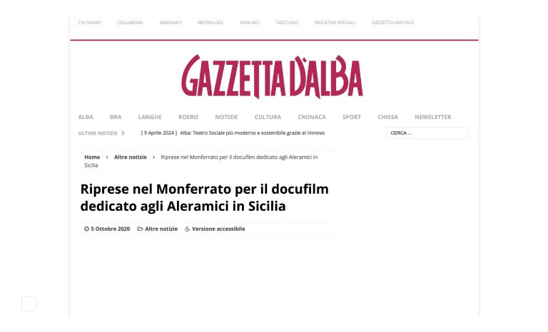 GAZZETTA D ALBA Riprese Nel Monferrato Per Il Docufilm Dedicato Agli Aleramici In Sicilia