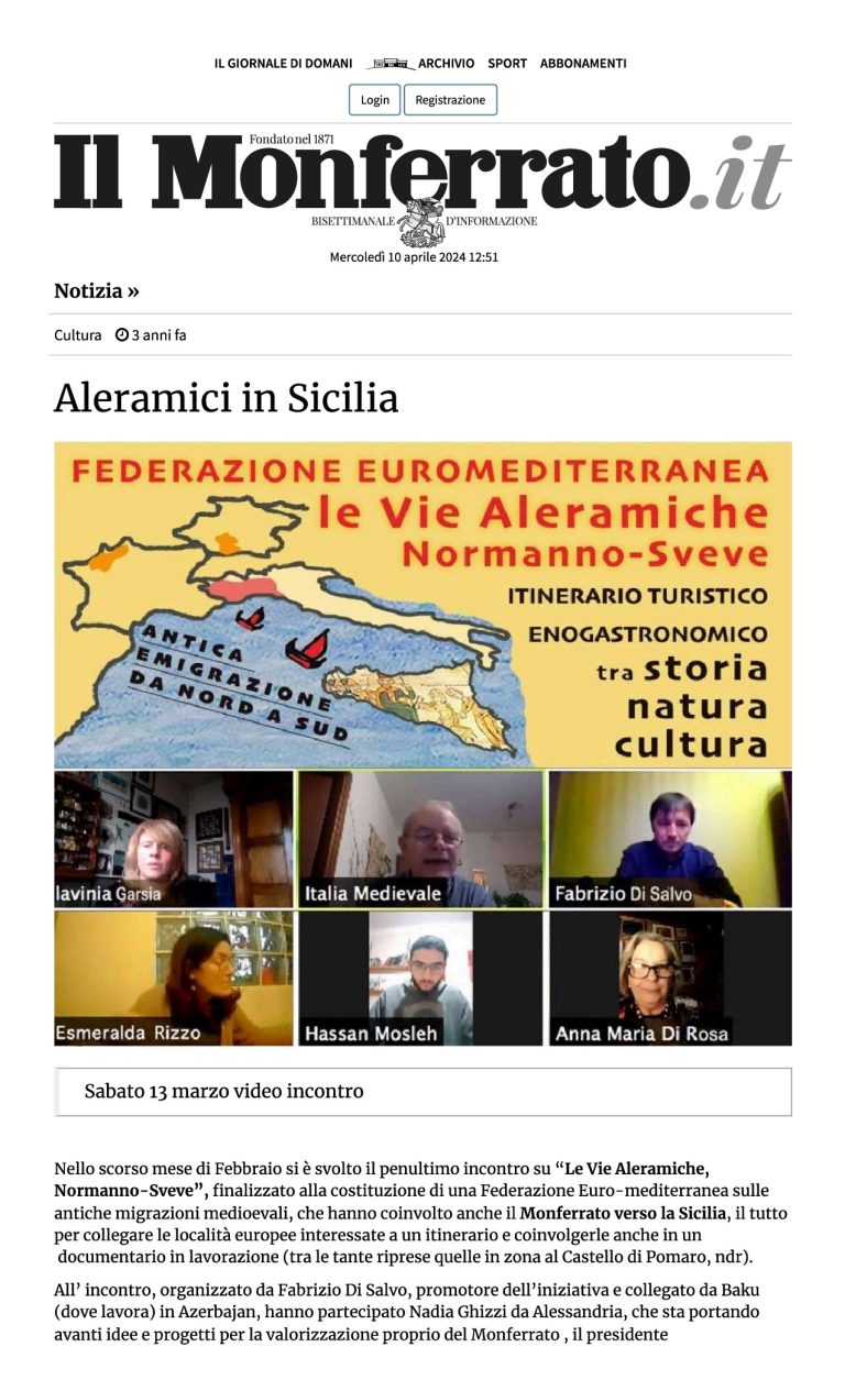 Il Monferrato Aleramici In Sicilia