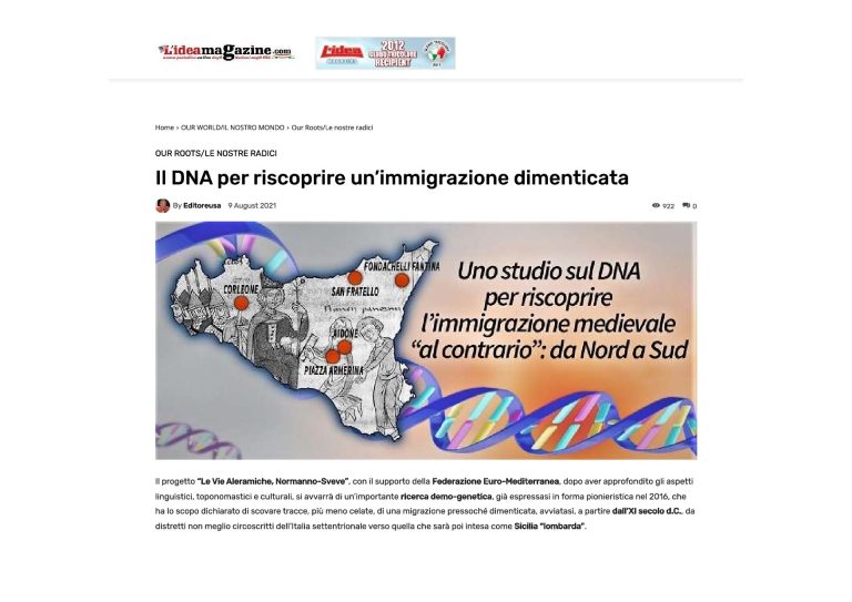 L Ideamagazine Il DNA Per Riscoprire Un’immigrazione Dimenticata