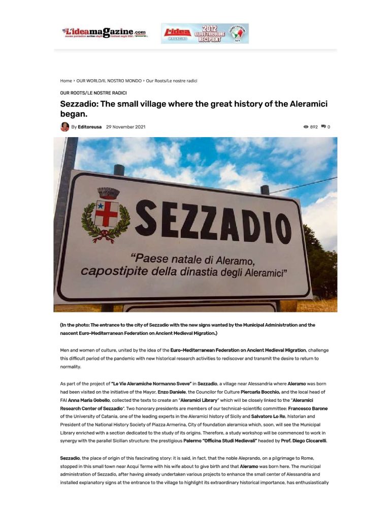 Lidea Magazine Sezzadio The Small Village Where The Great History Of The Aleramici Began.