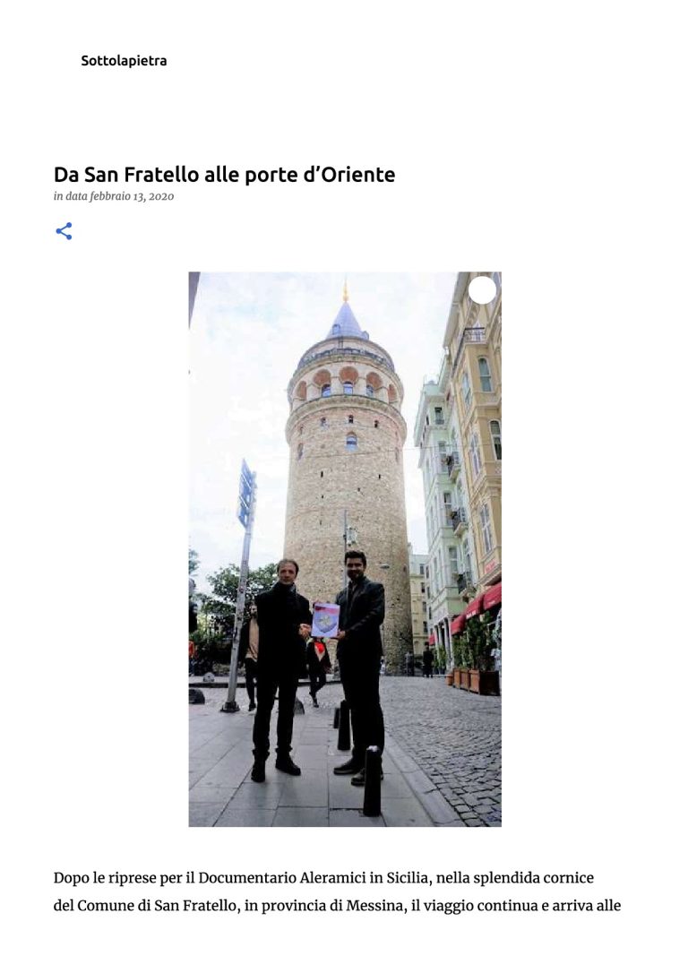 Sottolapietra Da San Fratello Alle Porte D’Oriente