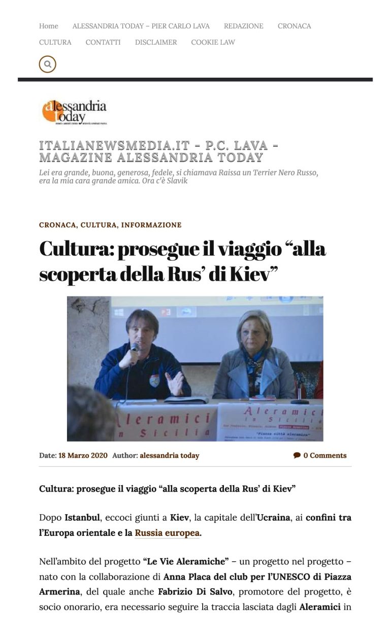 Alessandria Today Cultura Prosegue Il Viaggio Alla Scoperta Della Rus’ Di Kiev